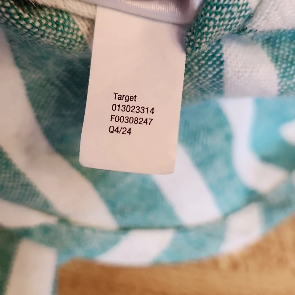 UNIVERSAL THREAD Linen Blend Women’s Green and White Striped Shirt, size S - Picture 9 of 12